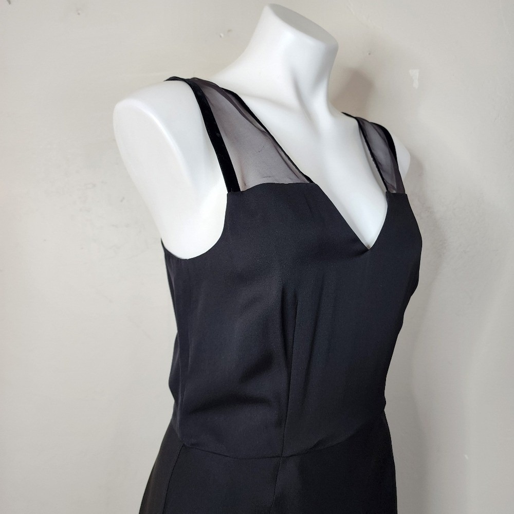 NWT Theory Devron Black Silk Fit‎ and Flare Dress Size 10 - Picture 6 of 16